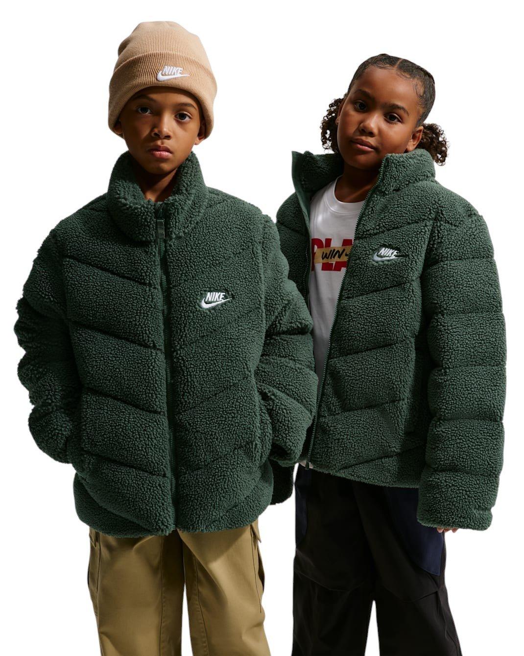 Nike Big Kids' Sportswear Therma-FIT Loose Puffer Jacket - Camo Green - CAMO GREEN